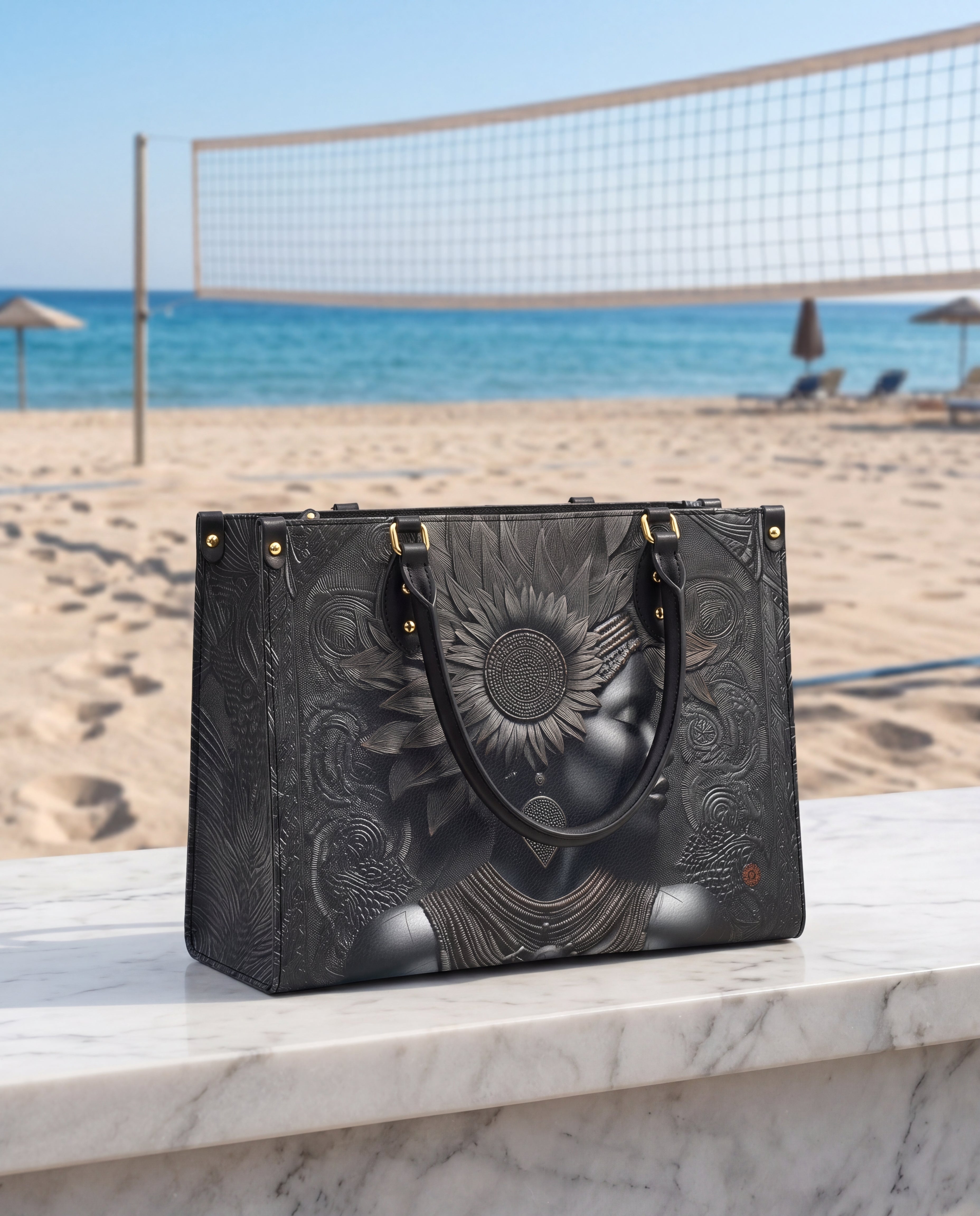 Black Orbit Premium Leather Handbag QR0XD243
