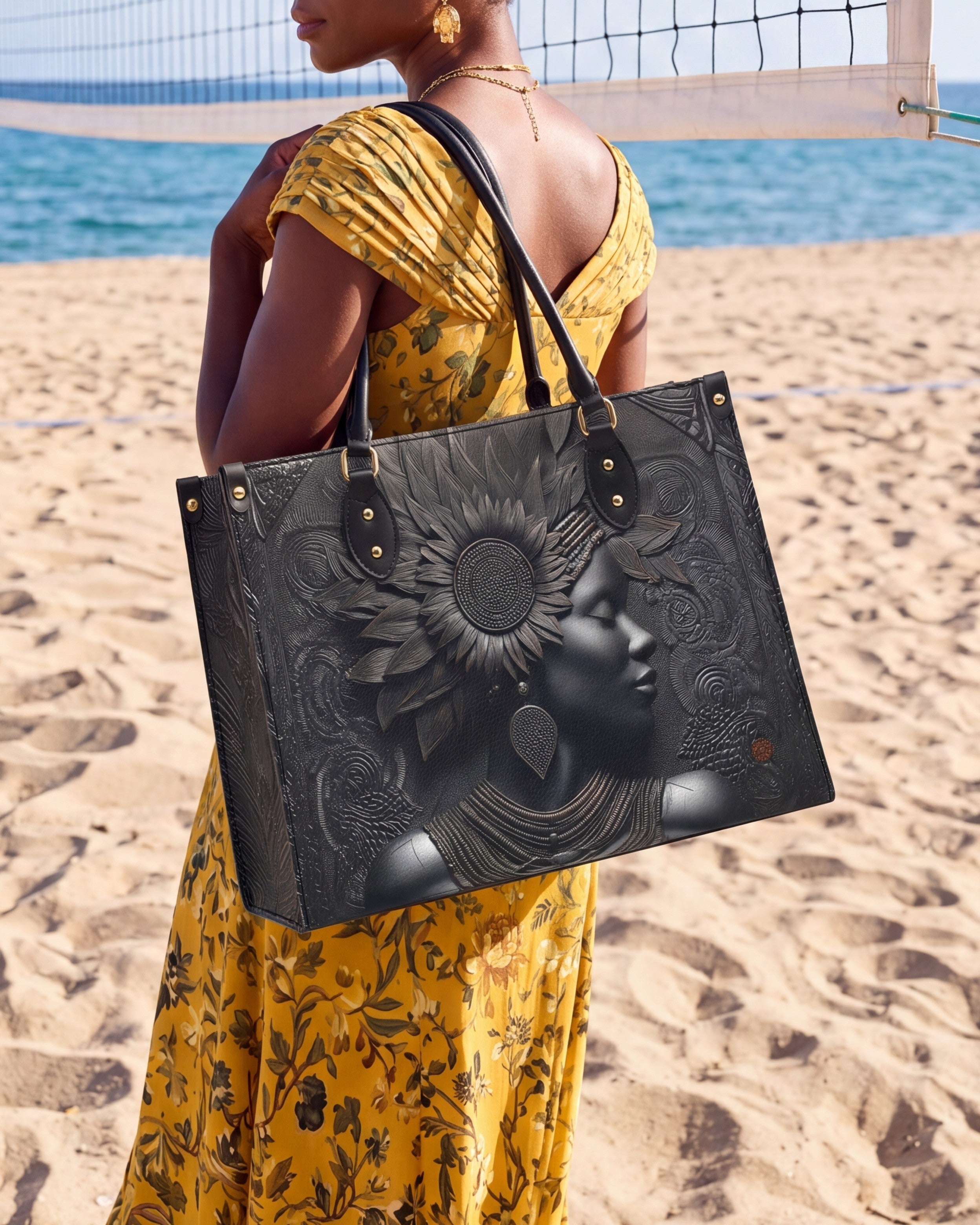 Black Orbit Premium Leather Handbag QR0XD243