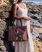 Crimson Sovereign Premium Leather Handbag QR0XD924