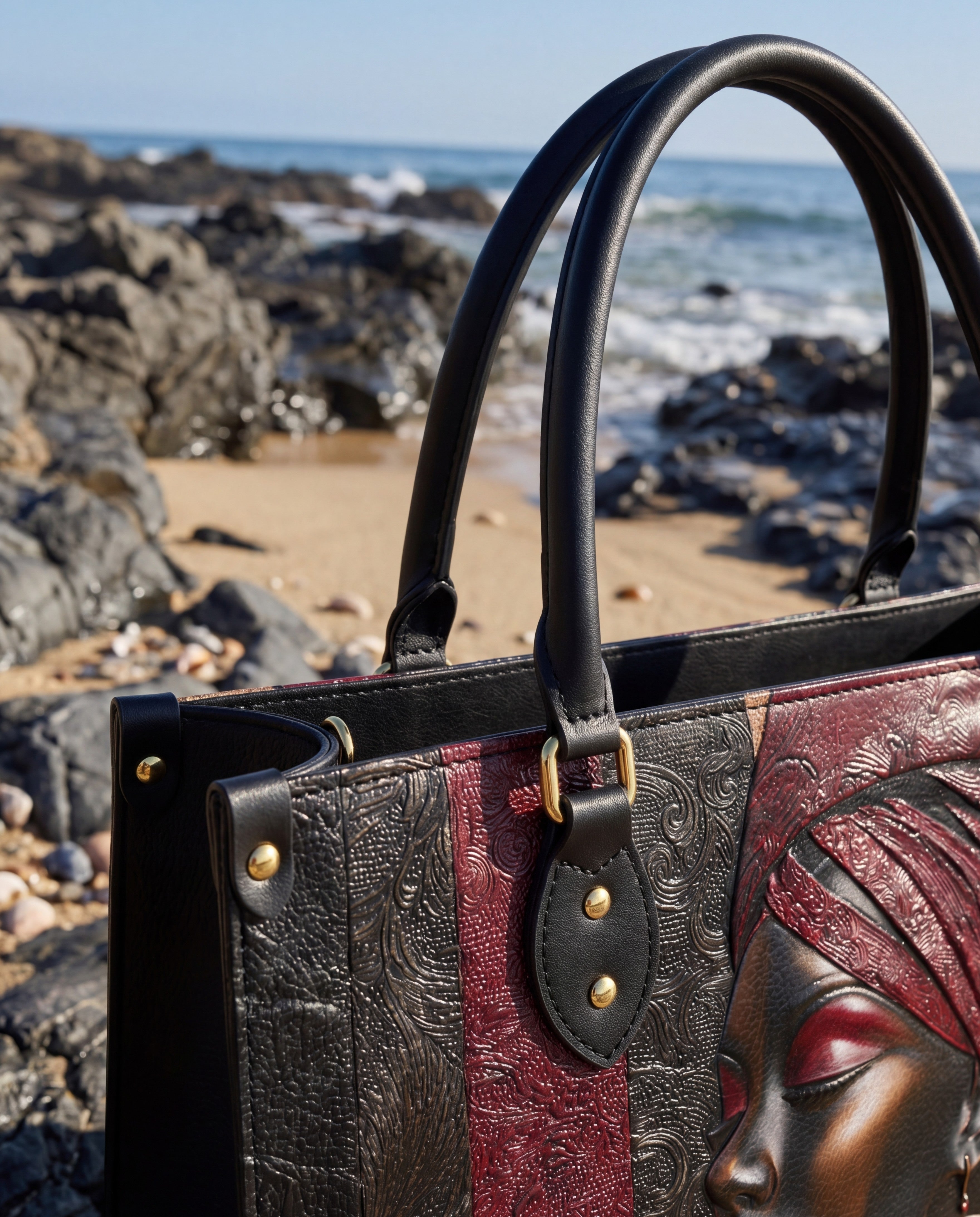 Crimson Sovereign Premium Leather Handbag QR0XD924