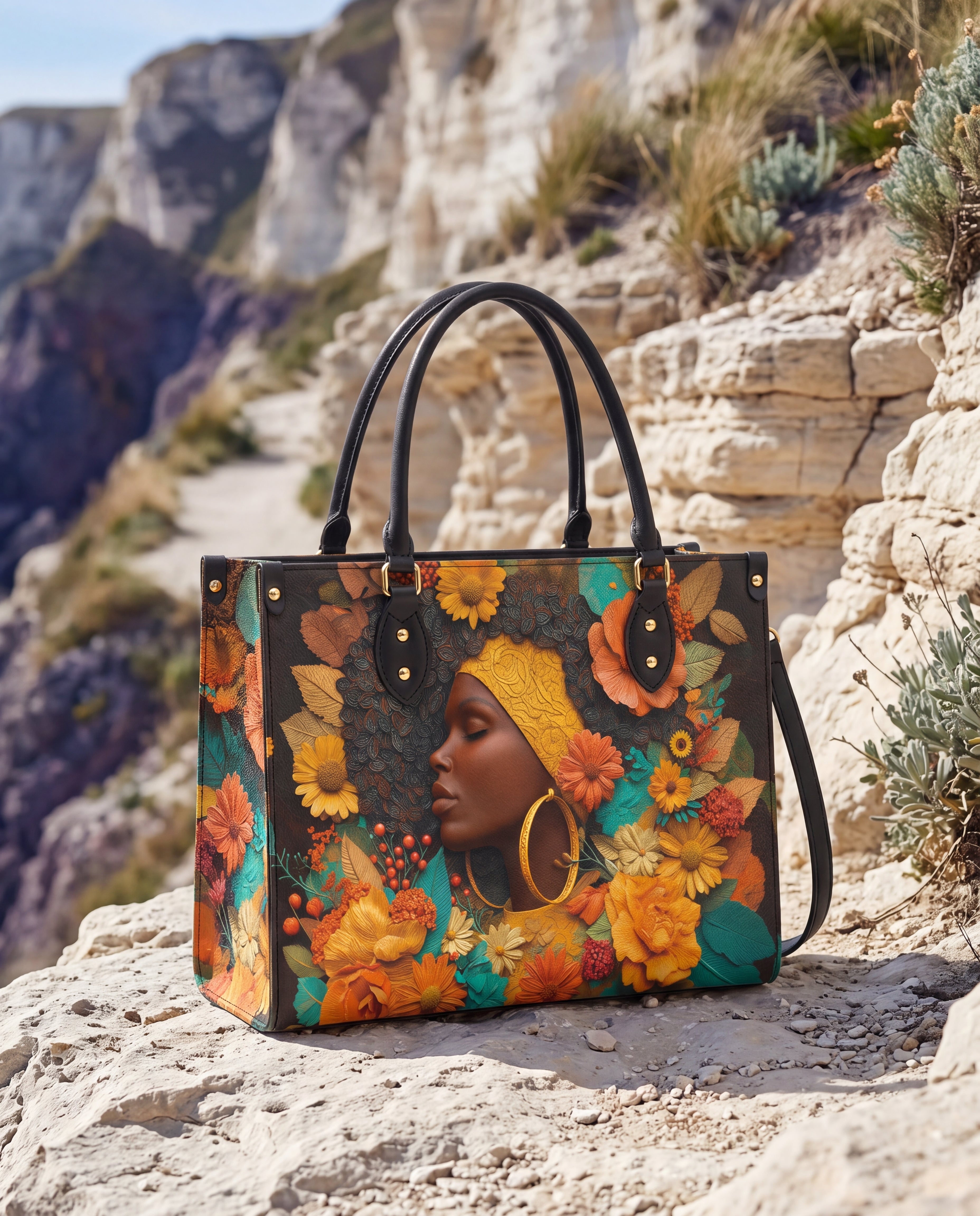 Crowned In Bloom Premium Leather Handbag QR0XD208