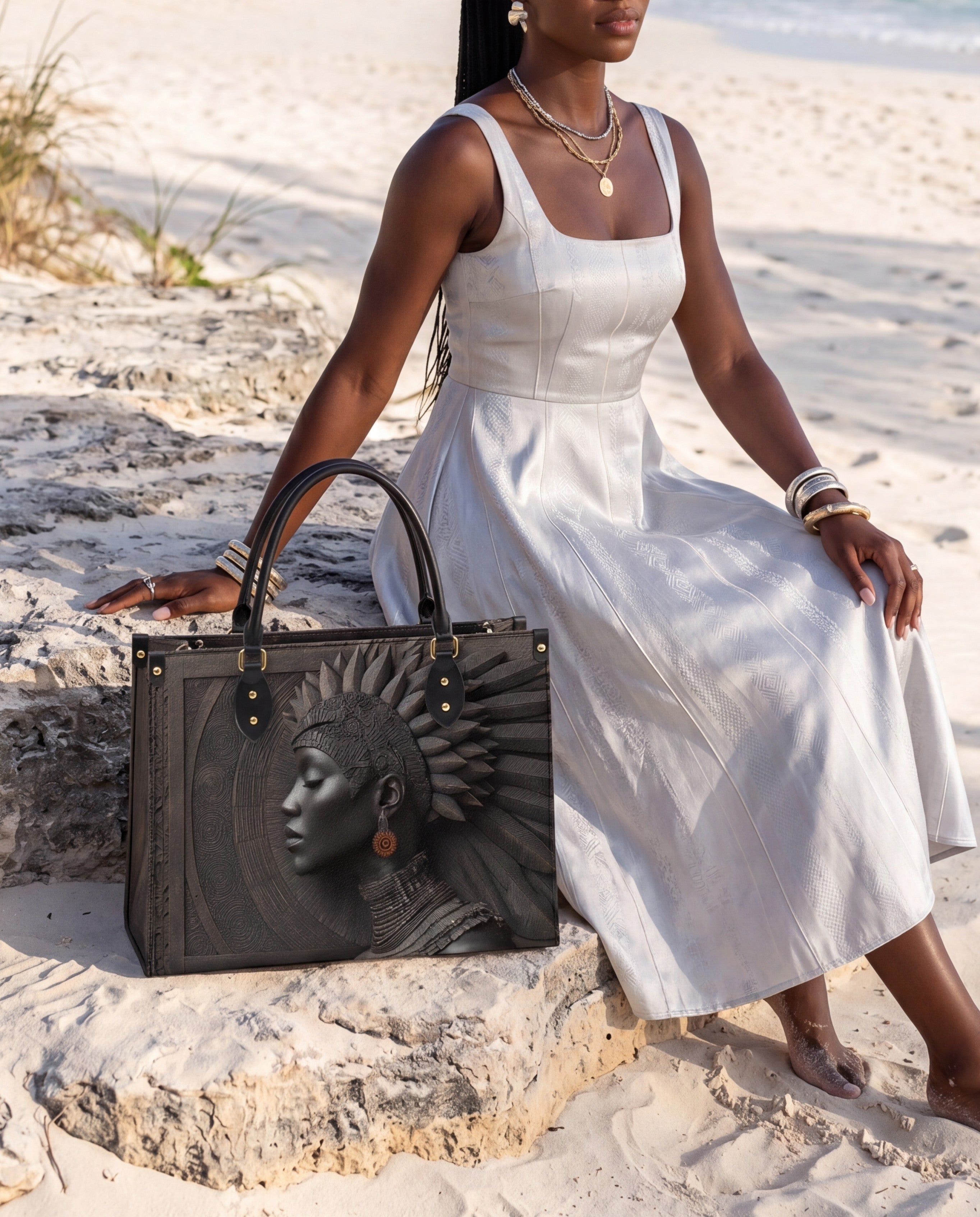 Afri-Legacy Premium Leather Handbag QR0XD611
