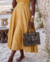 Bronze Birthright Premium Leather Handbag QR0XD610
