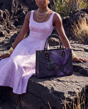 Midnight Crown Premium Leather Handbag QR0XD250