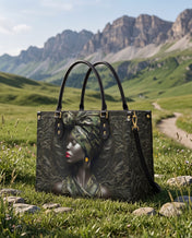 Obsidian Grace Premium Leather Handbag QR0XD972