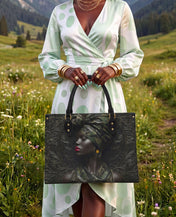Obsidian Grace Premium Leather Handbag QR0XD972