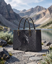 AfroGloss Leopard Premium Leather Handbag QR0XD463