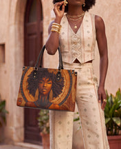 Obsidian Muse Premium Leather Handbag QR0XD227