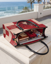 Draped in Crimson Premium Leather Handbag QR0XD500