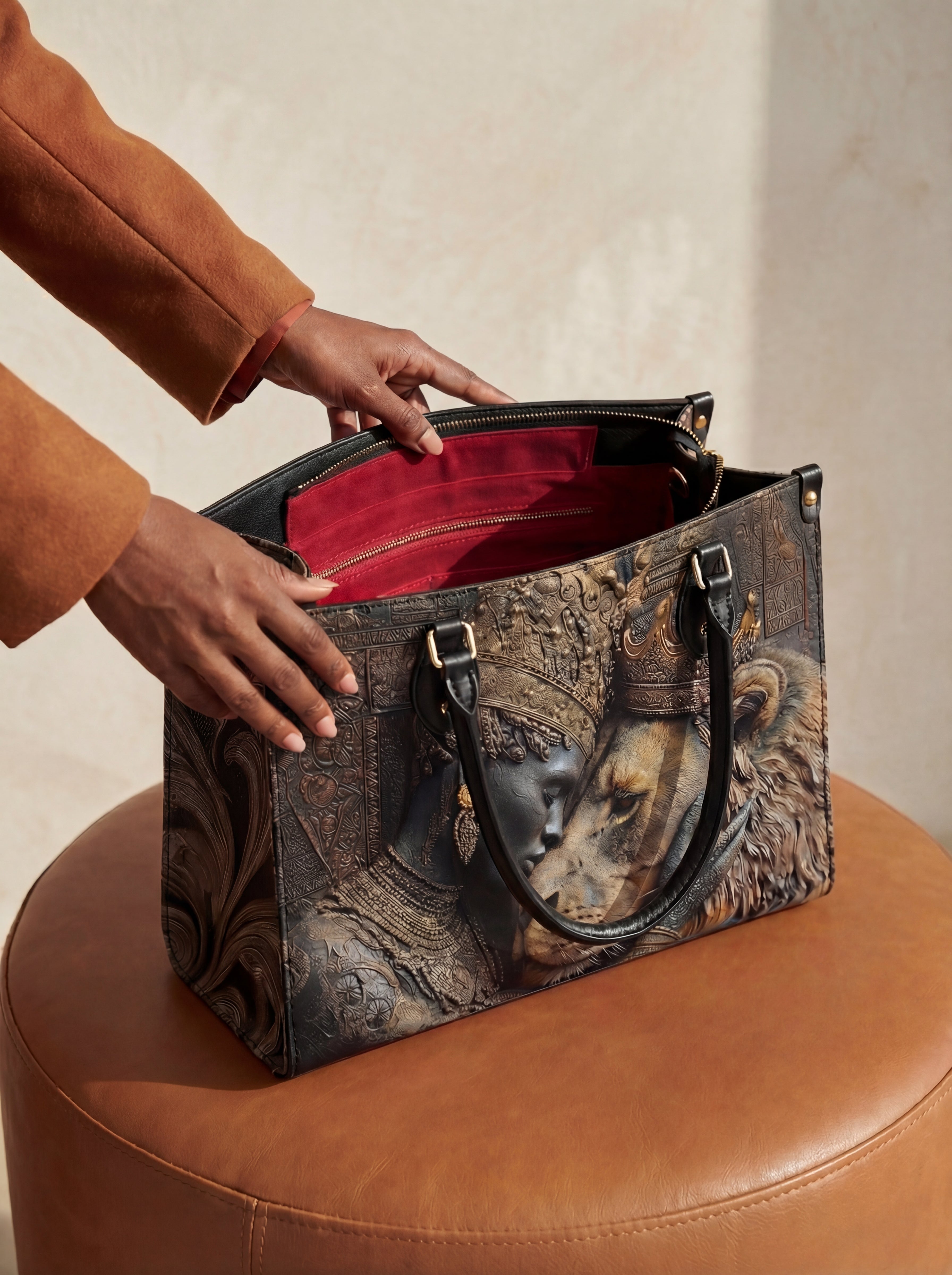 Desert Empress Premium Leather Handbag QR0HH148