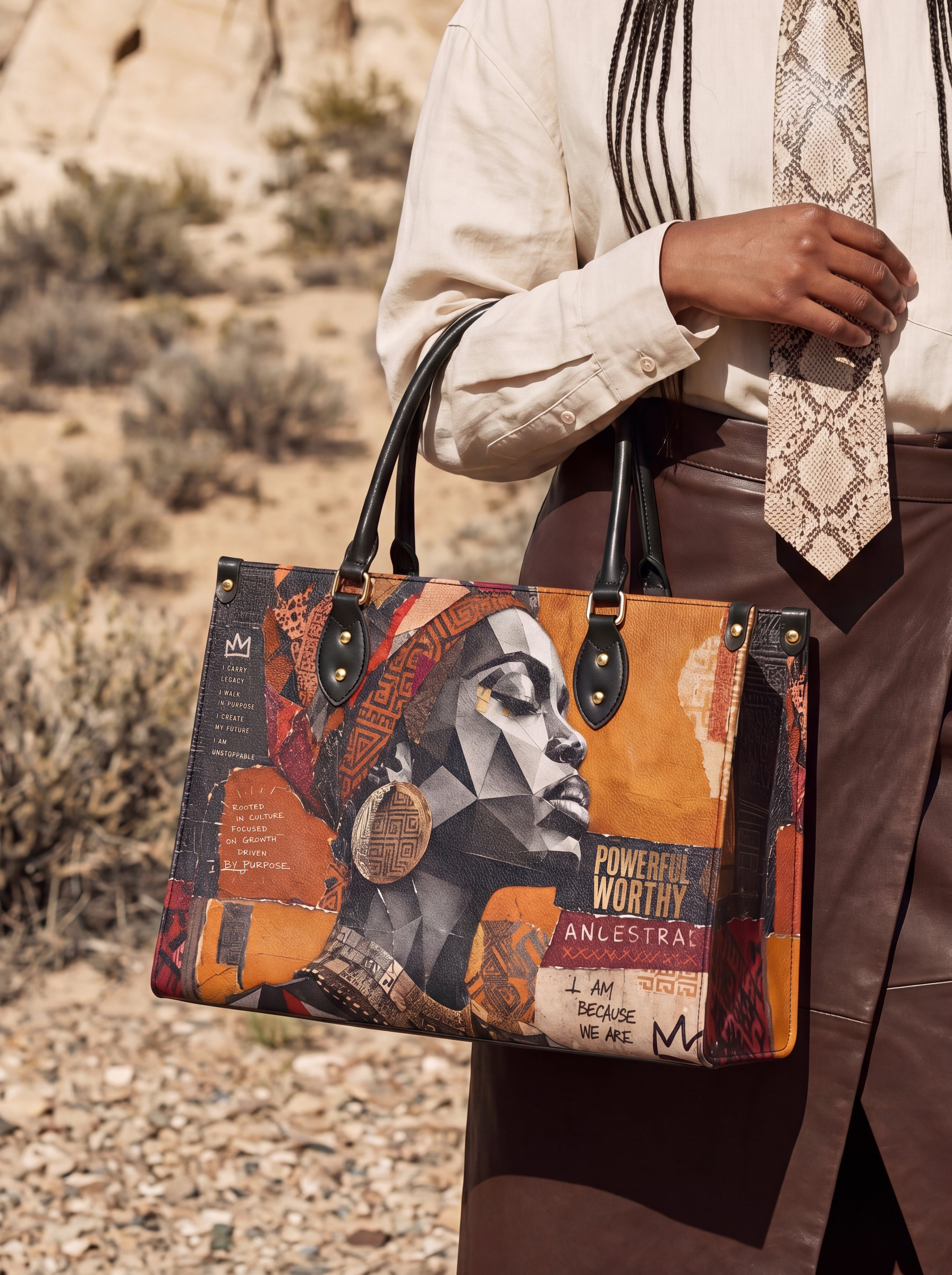Unstoppable Soul Premium Leather Handbag QR0HH211