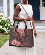 African Allure Premium Leather Handbag QR0XD531
