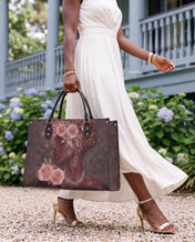 African Allure Premium Leather Handbag QR0XD531