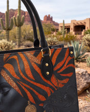 Adinkra Essence Premium Leather Handbag QR0XD456