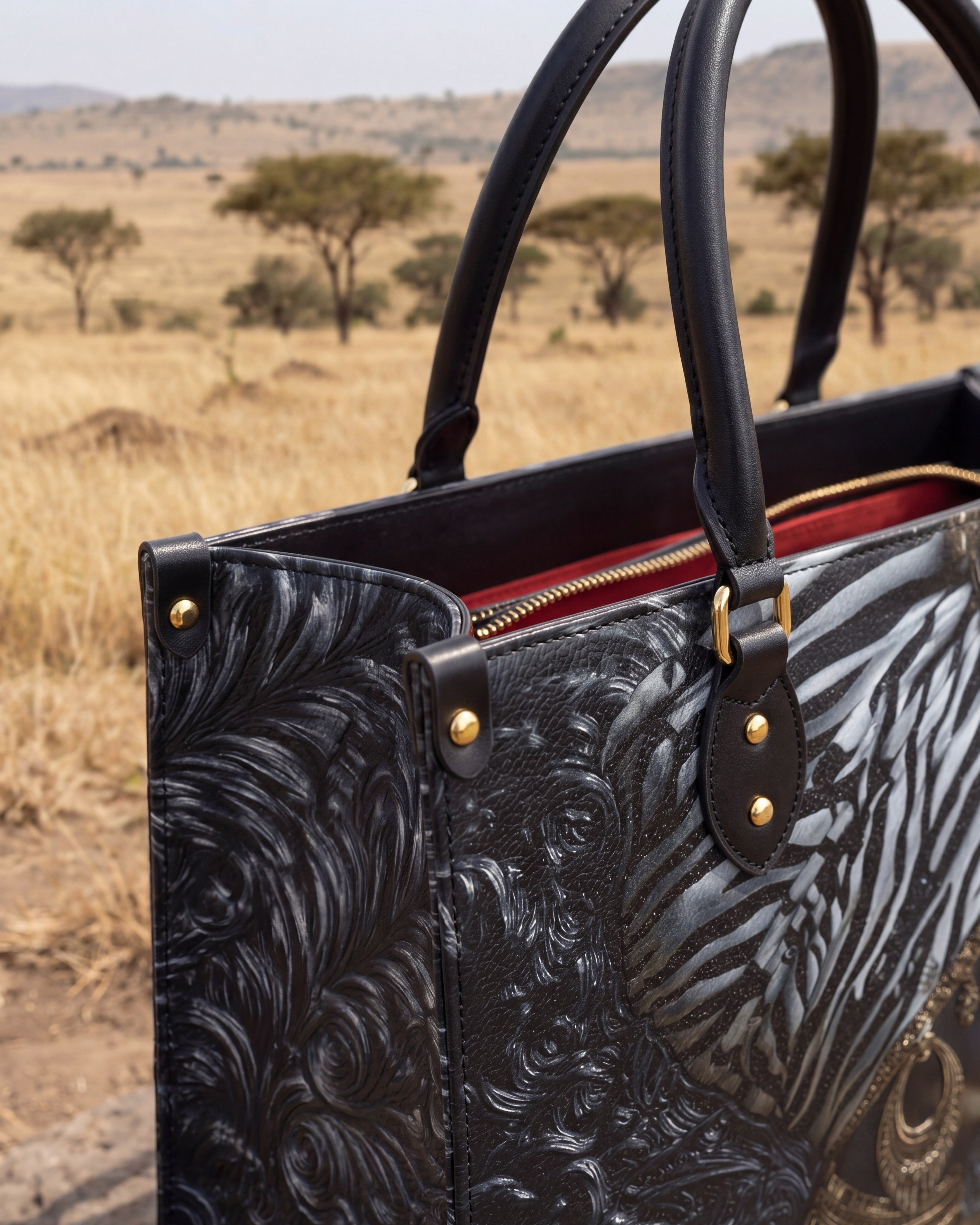 Afri Jewel Premium Leather Handbag QR0XD459
