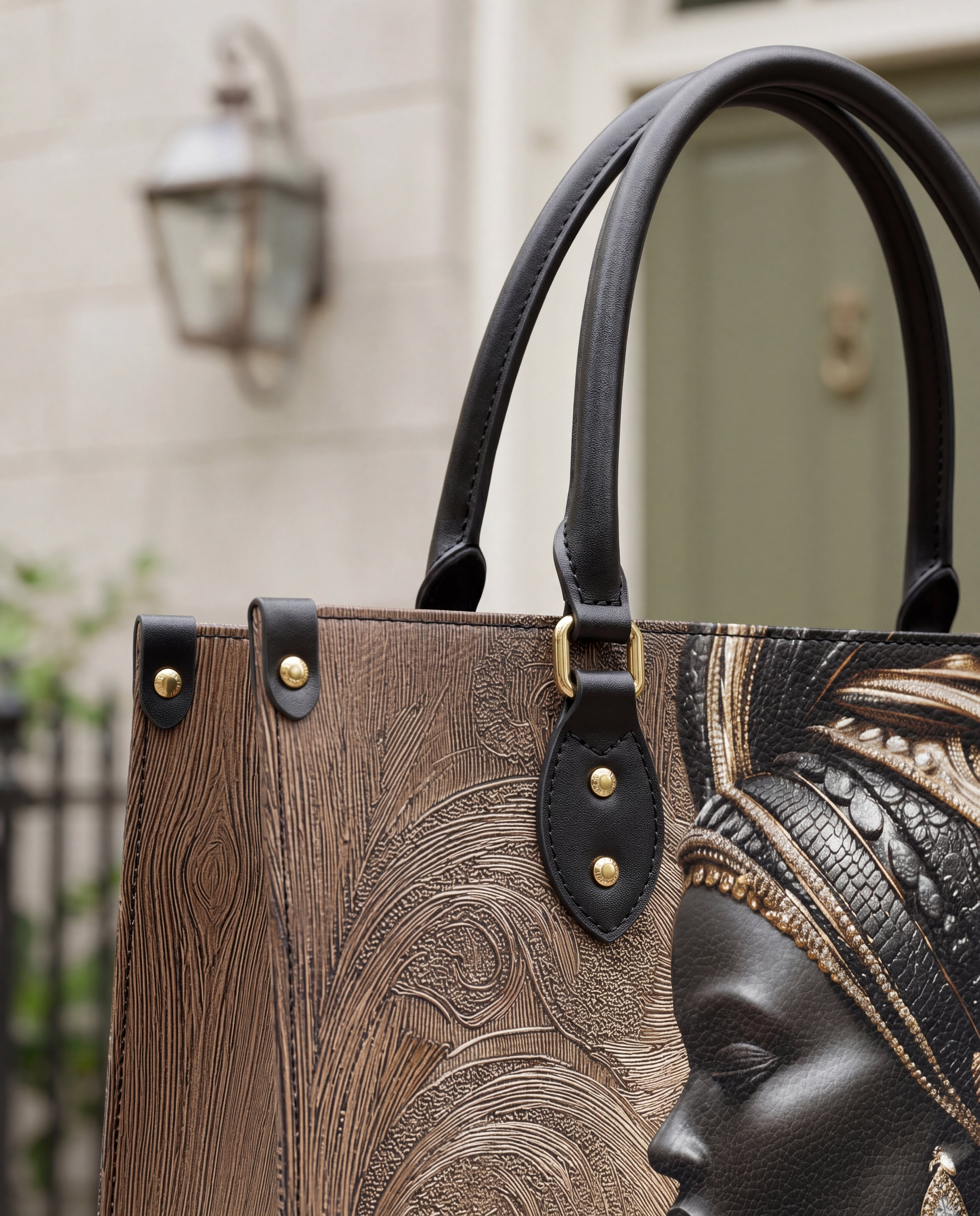 Althea Gold Premium Leather Handbag QR0XD567