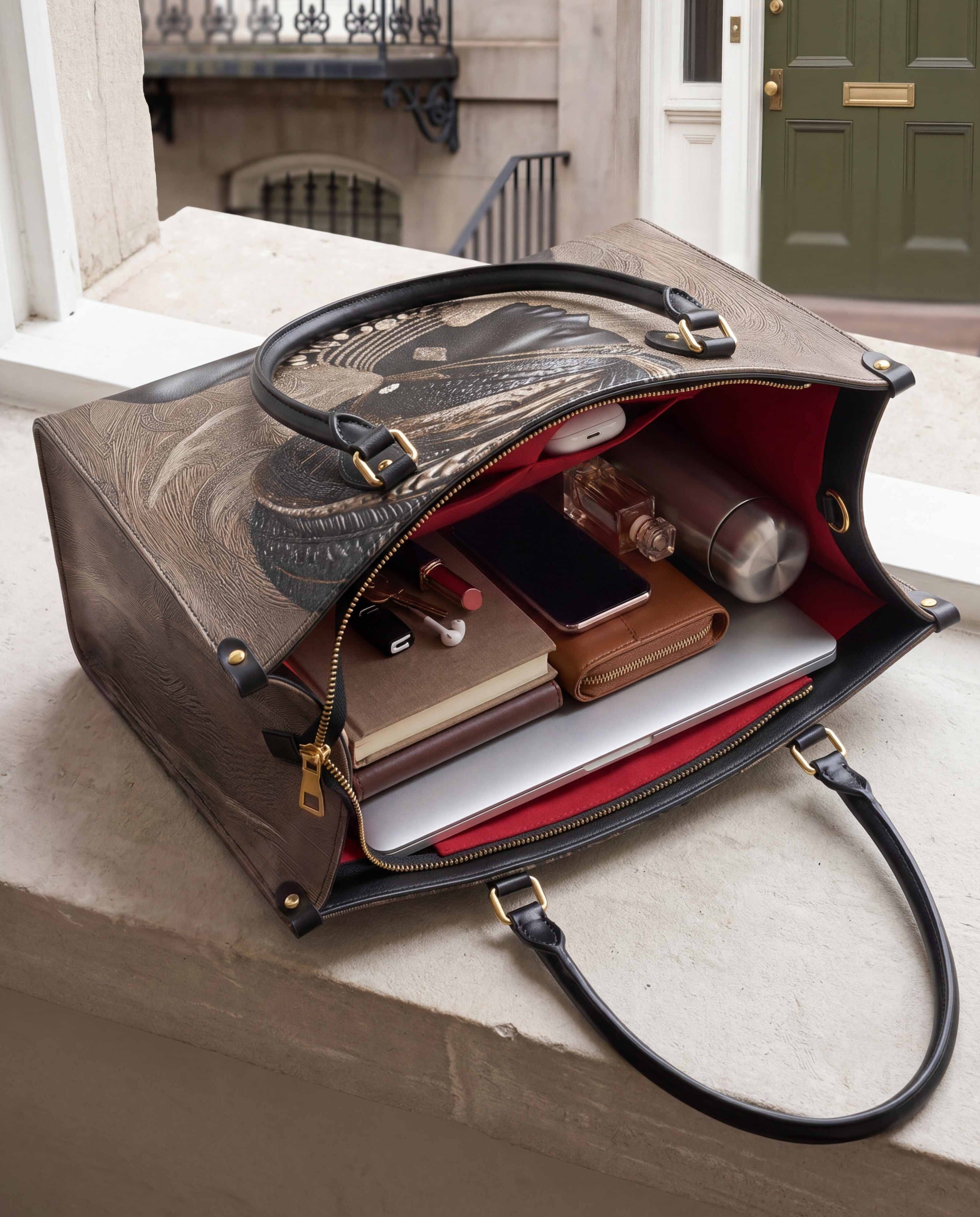 Althea Gold Premium Leather Handbag QR0XD567
