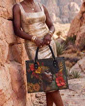 Floral Grace Premium Leather Handbag QR0XD184