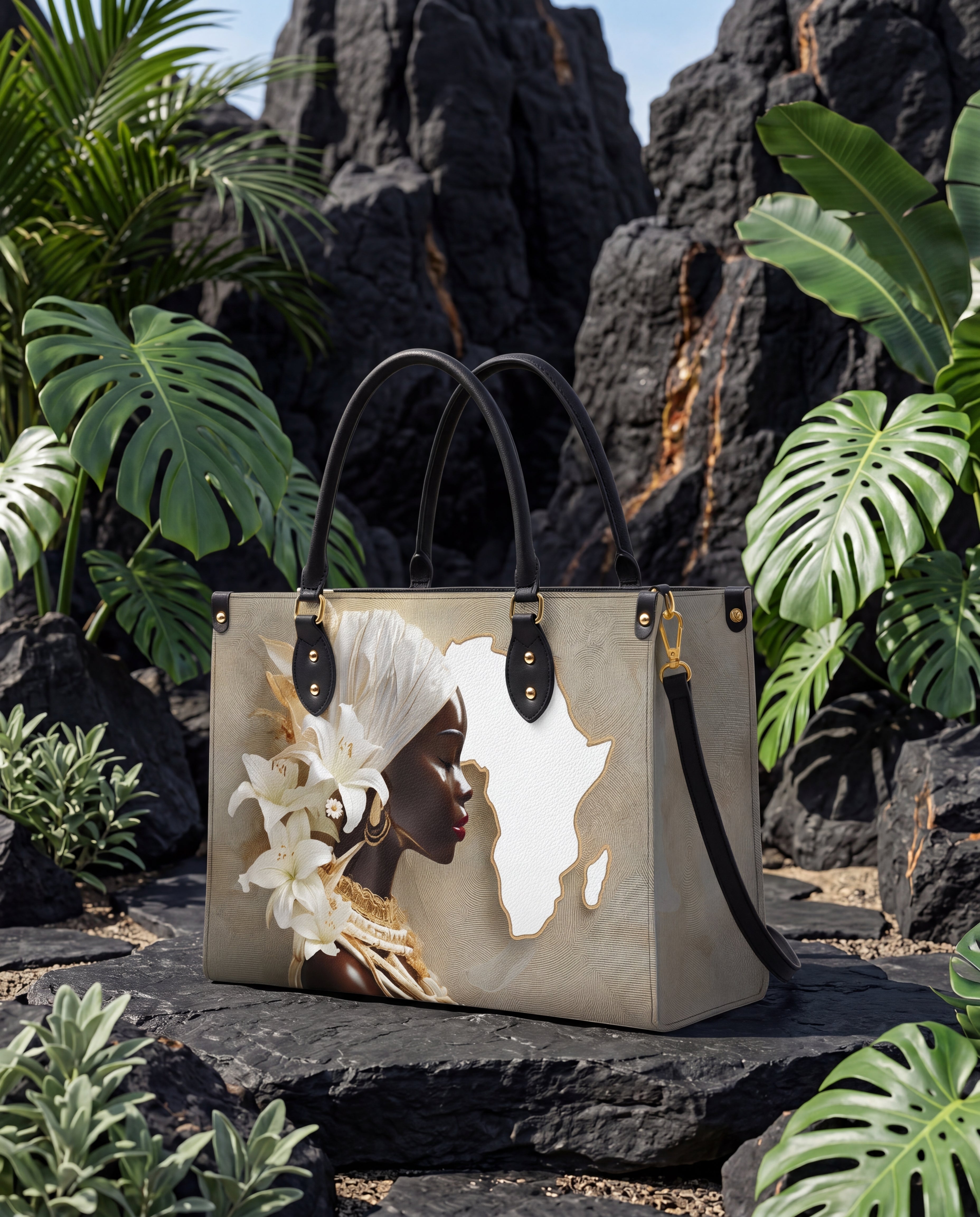 African Brilliance Premium Leather Handbag QR0XD536