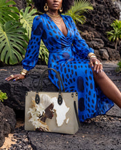 African Brilliance Premium Leather Handbag QR0XD536