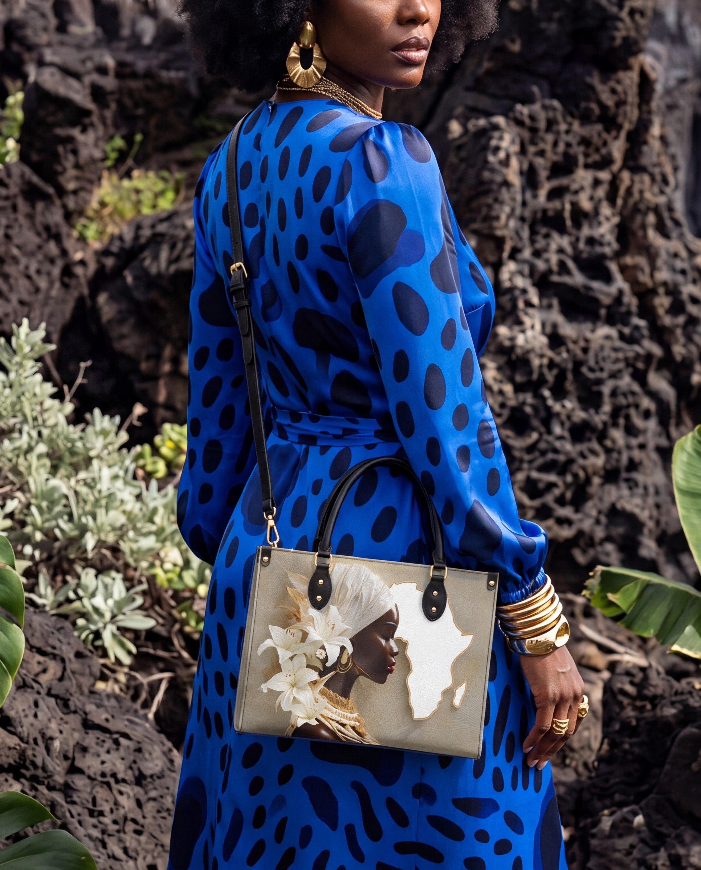 African Brilliance Premium Leather Handbag QR0XD536