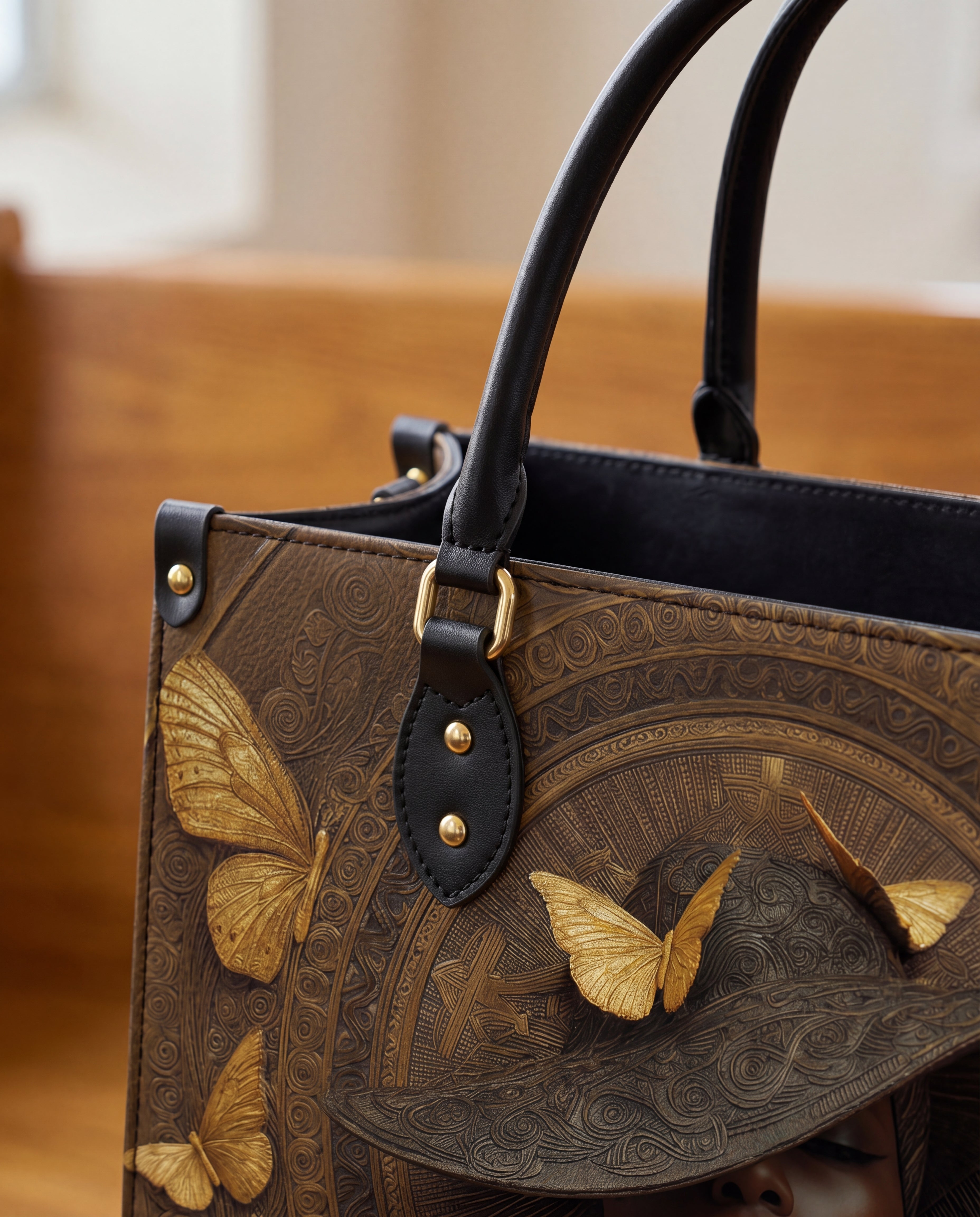 Ancestral Hymn Premium Leather Handbag QR0XD683