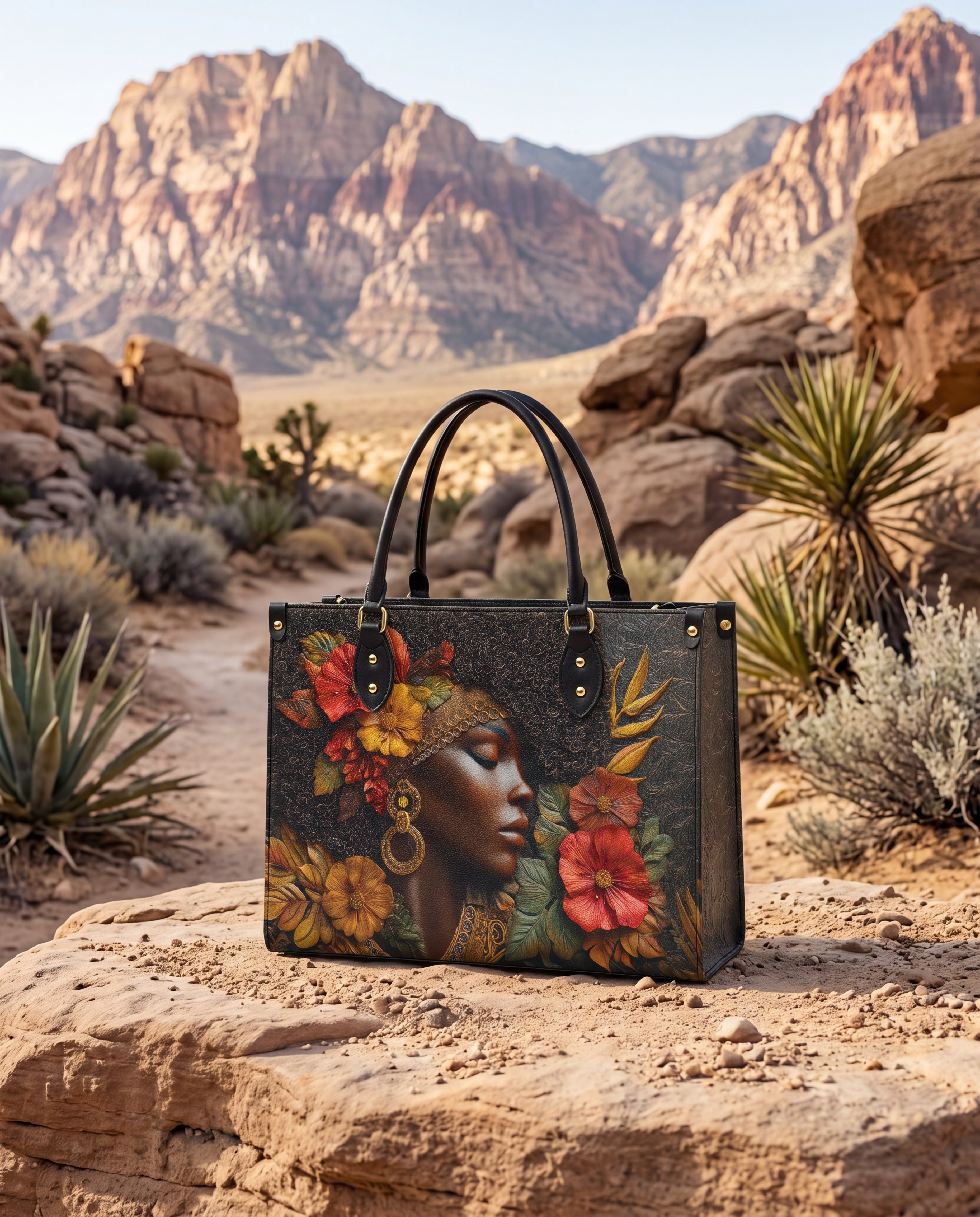 Floral Grace Premium Leather Handbag QR0XD184