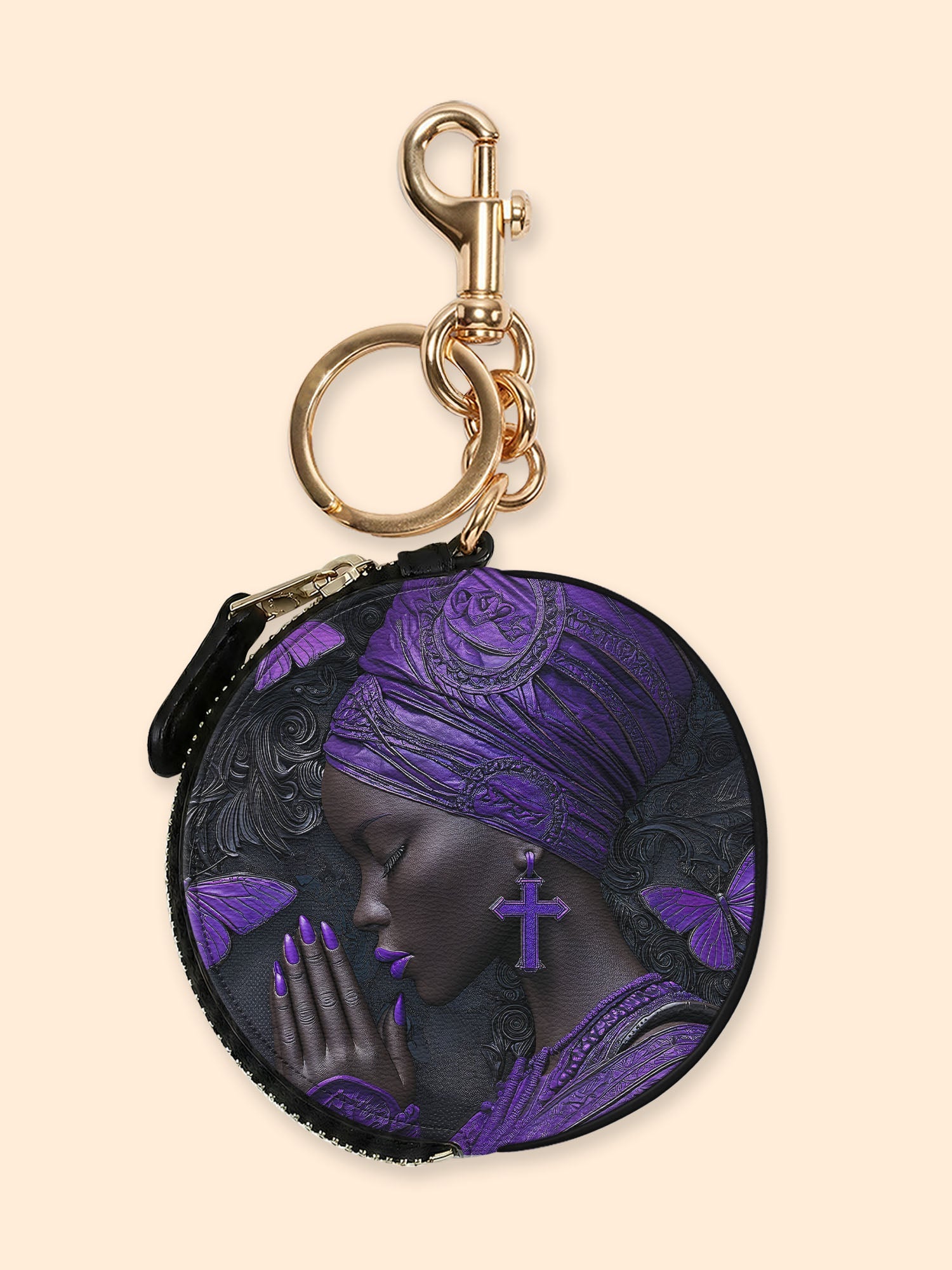 🎁 Godly Essence Circular Coin Pouch Bag Charm QR0TV238 (100% off)