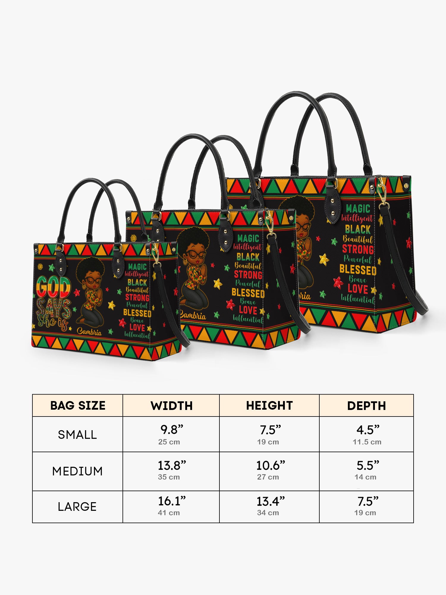Divine Strength Premium Leather Handbag