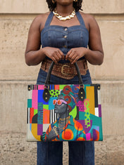 Afro Reverie Premium Leather Handbag QR0TV274