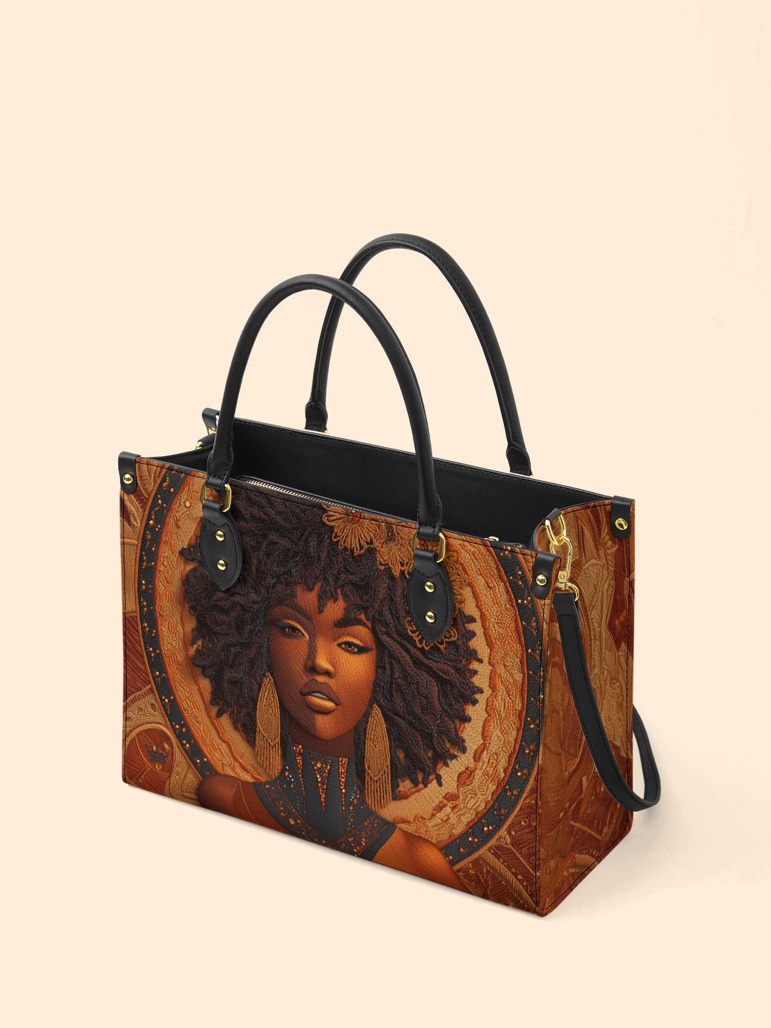 Obsidian Muse Premium Leather Handbag QR0XD227