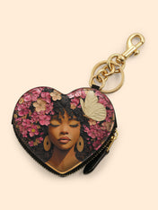 Maua Queen Heart Coin Pouch Bag Charm QR0HH055