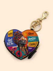 Boldly Blessed Heart Coin Pouch Bag Charm QR0TV275