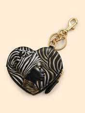Aardwolf Aura Heart Coin Pouch Bag Charm QR0HH095