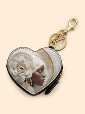 Blossom Goddess Heart Coin Pouch Bag Charm QR0TD319