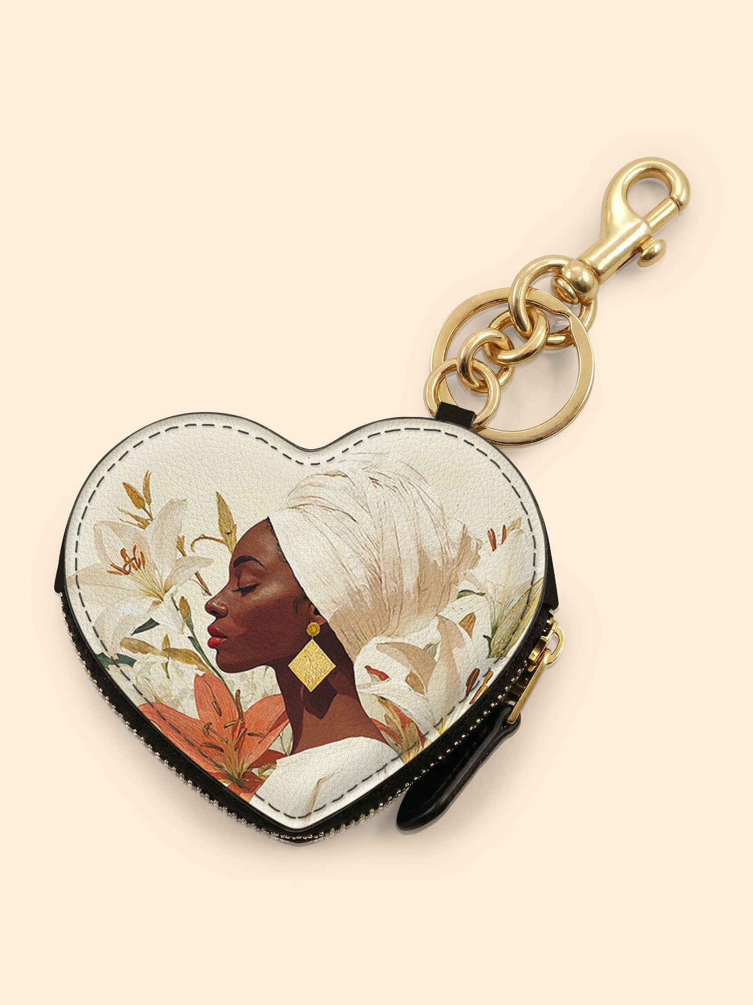 The Purity of Grace Heart Coin Pouch Bag Charm QR0HH160