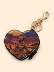 African Warrior Heart Coin Pouch Bag Charm QR0HH059