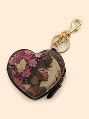 Addis Ababa Heart Coin Pouch Bag Charm QR0HH017