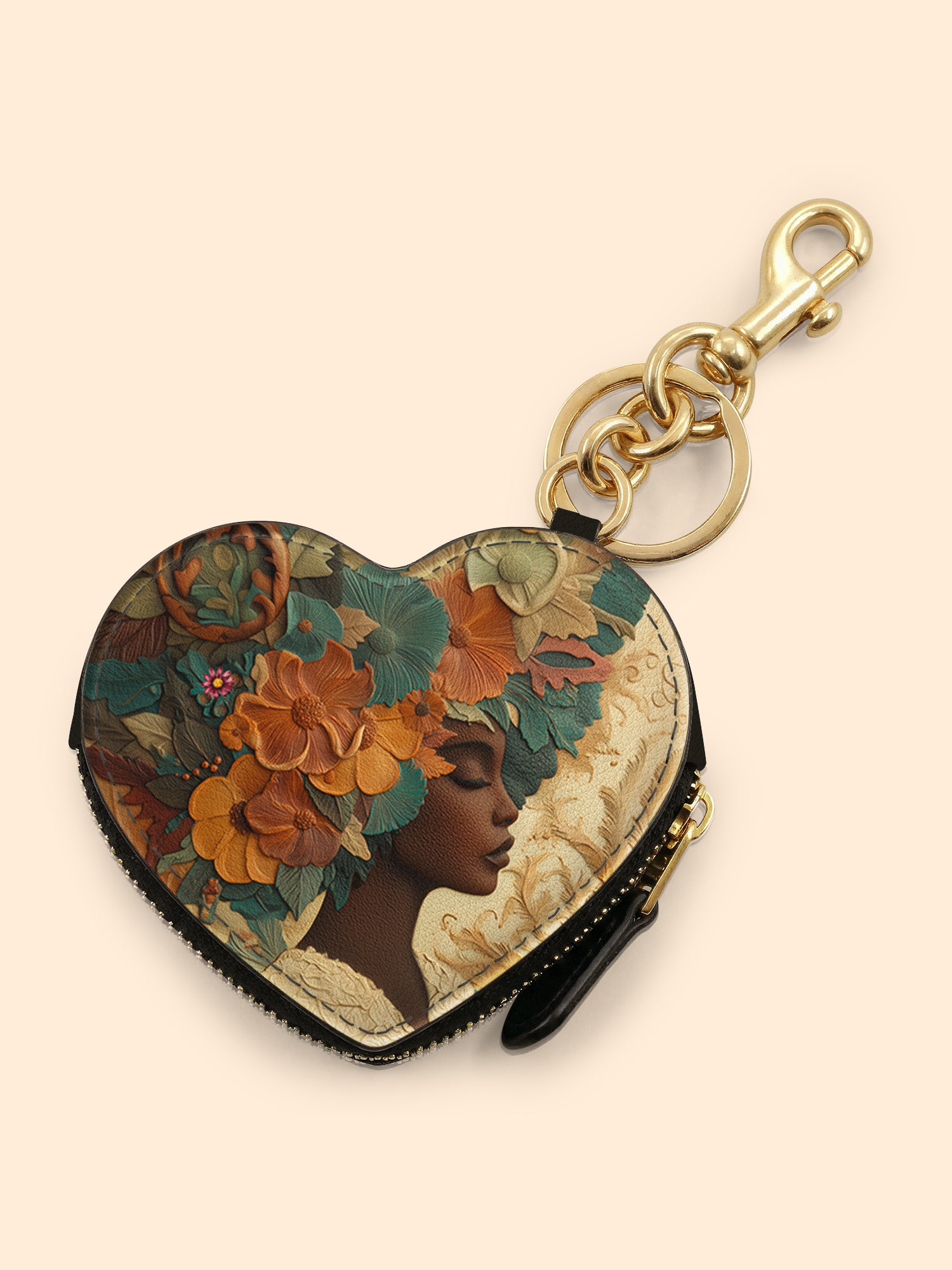 Blossom Divinity Heart Coin Pouch Bag Charm QR0HH070