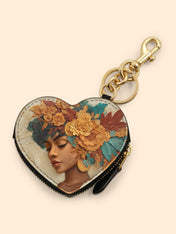 Autumn Radiance Heart Coin Pouch Bag Charm QR0HH074