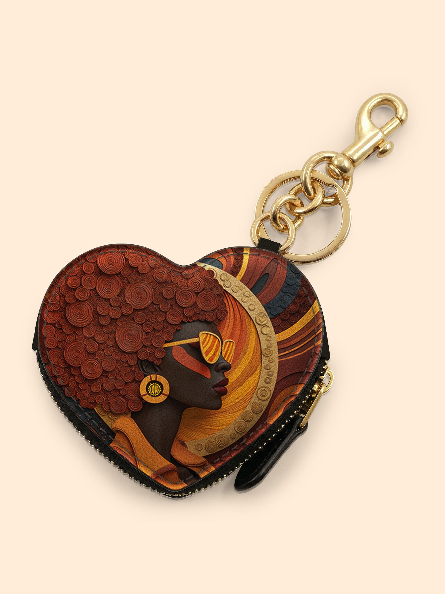 Royal Vision Heart Coin Pouch Bag Charm QR0TD313