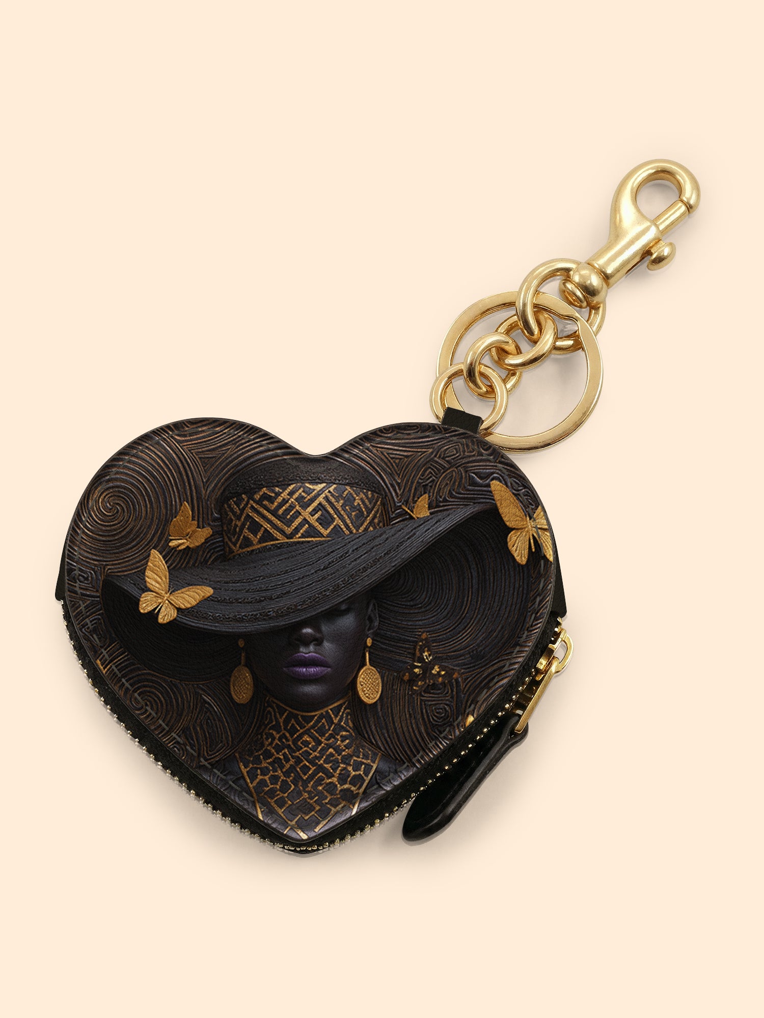 Voices of Glory Heart Coin Pouch Bag Charm QR0XD722