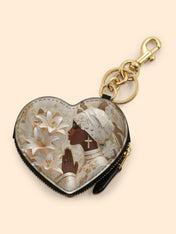 Divine Melanin Heart Coin Pouch Bag Charm QR0TD553