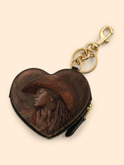 Cowgirl Vibes Heart Coin Pouch Bag Charm QR0TD301