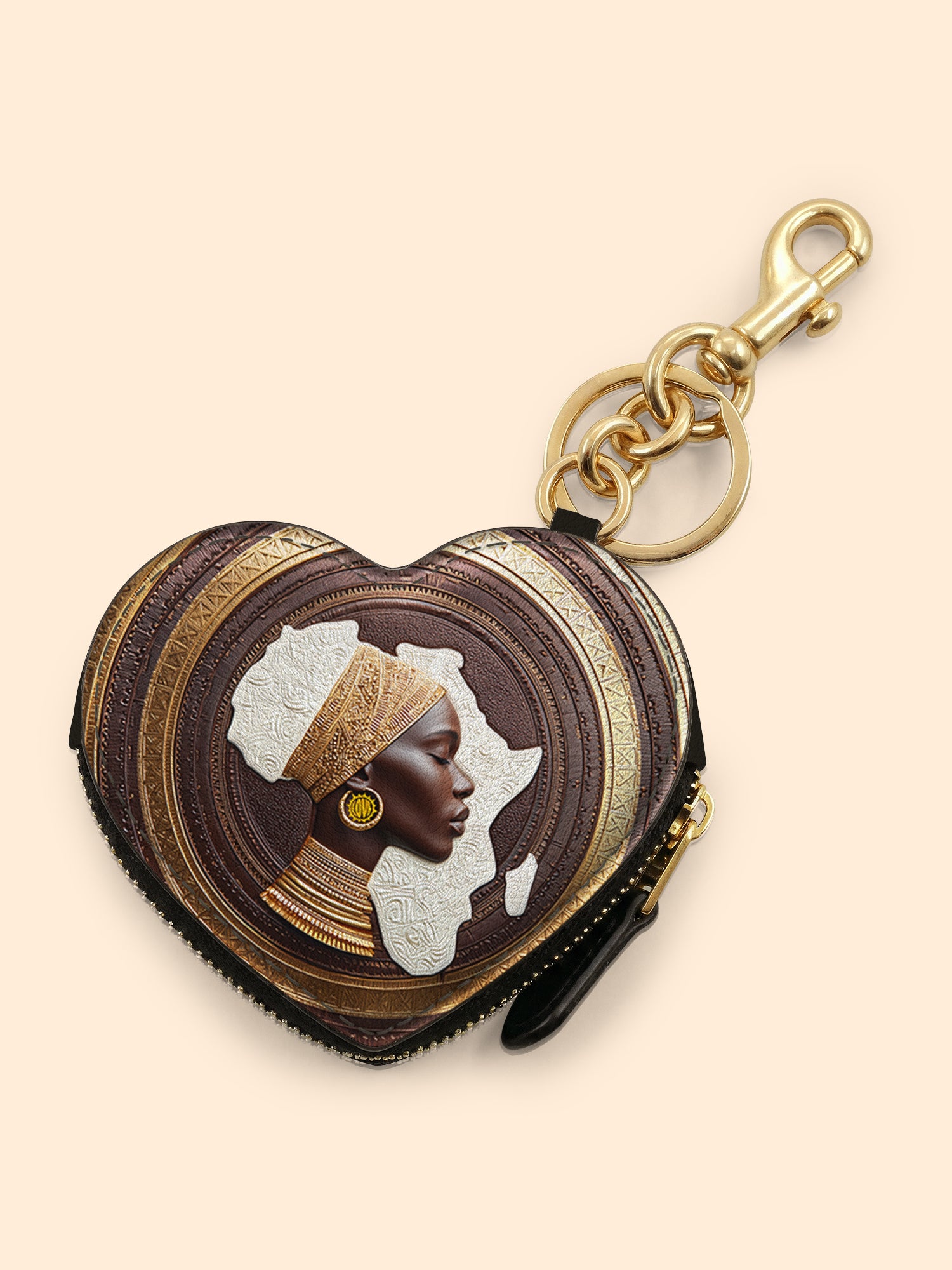 Motherland Grace Heart Coin Pouch Bag Charm QR0TV199