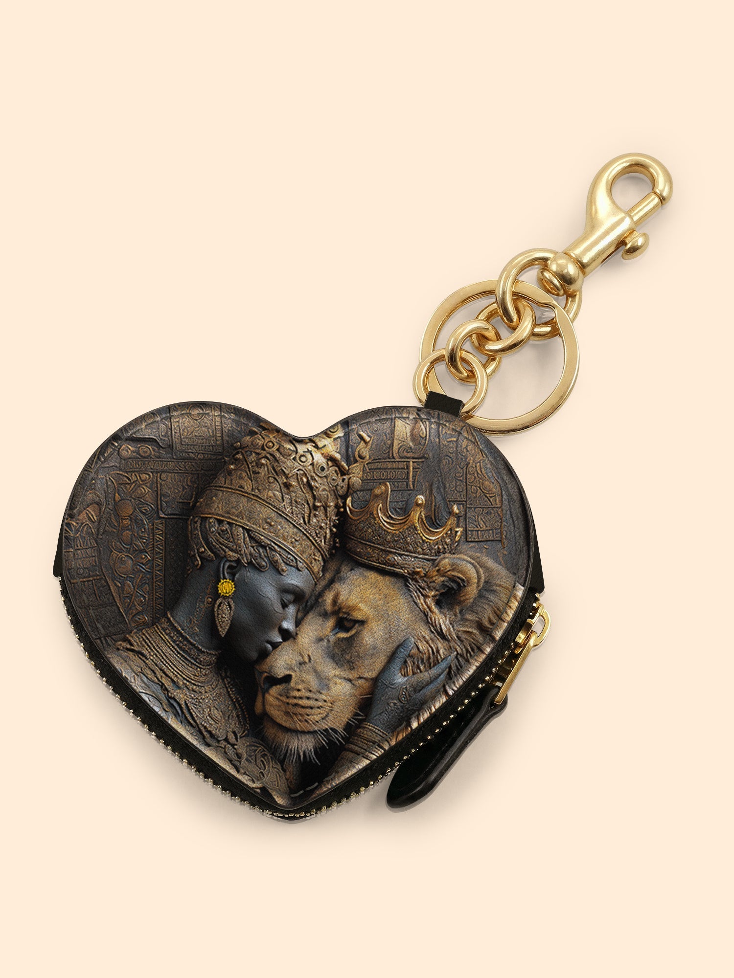 🎁 Desert Empress Heart Coin Pouch Bag Charm QR0HH148 (100% off)