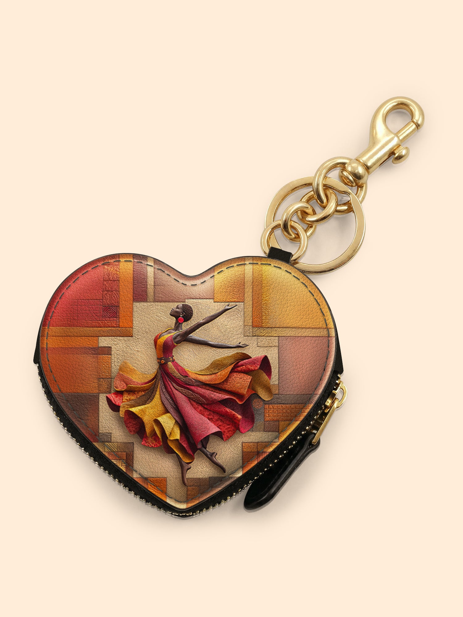 Rhythm of the Soul Heart Coin Pouch Bag Charm QR0TD090