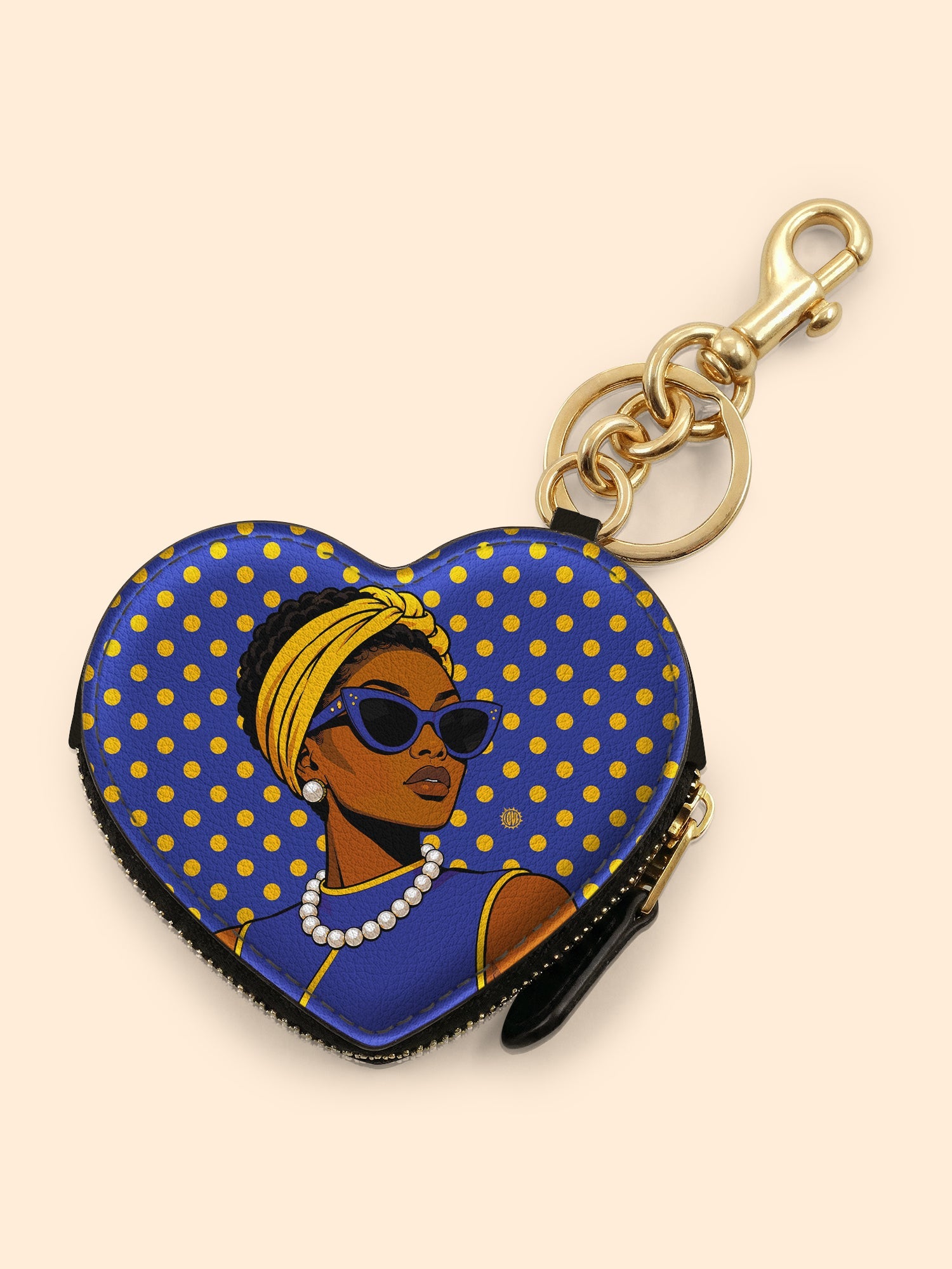 🎁 Blue Gold Legacy Heart Coin Pouch Bag Charm QR0TV286 (100% off)