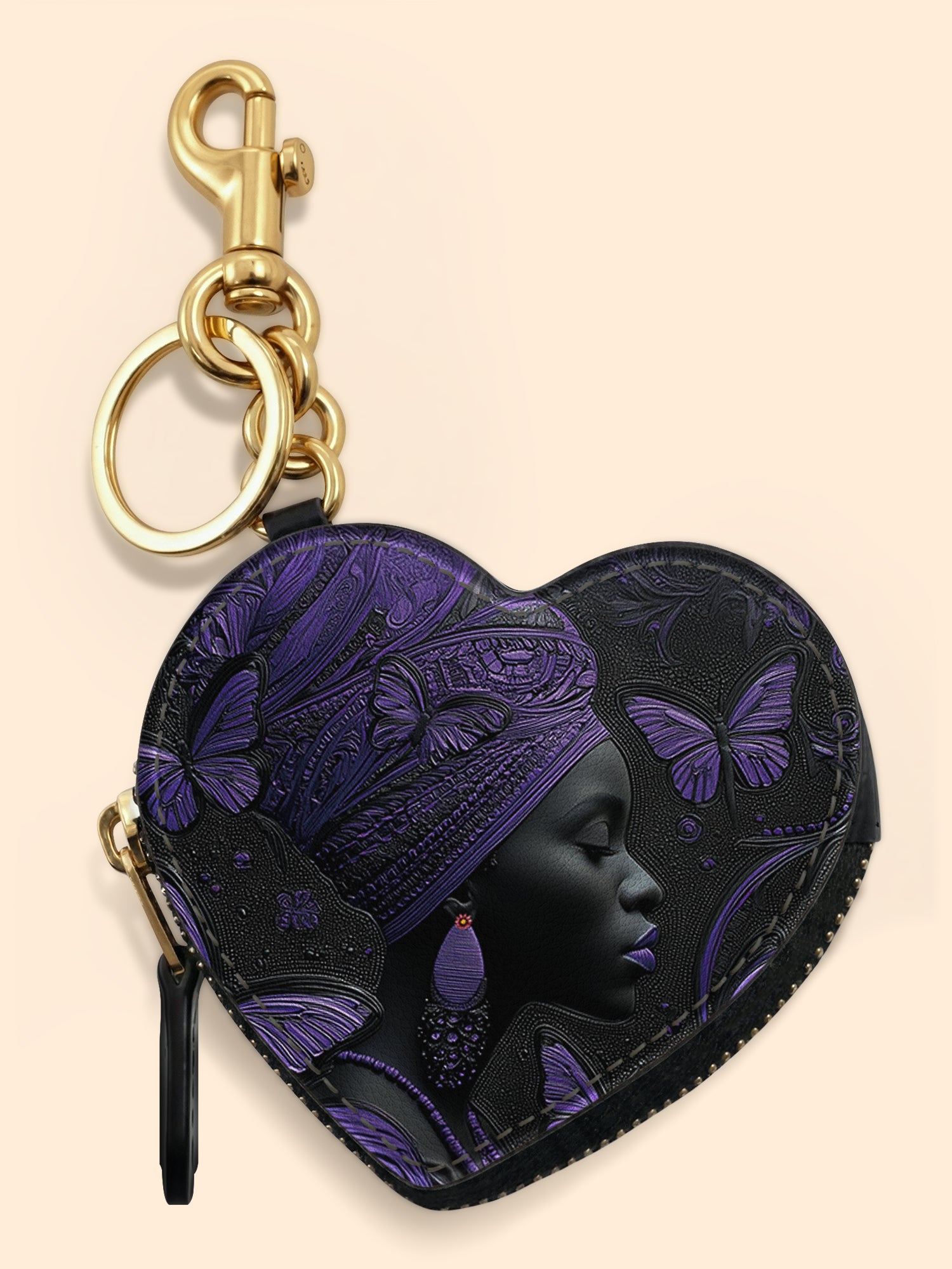 Majesty Known Heart Coin Pouch Bag Charm QR0XD257