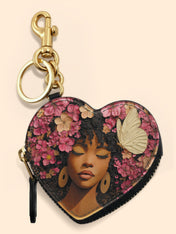 Maua Queen Heart Coin Pouch Bag Charm QR0HH055